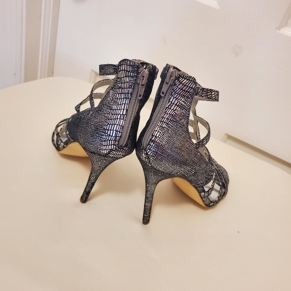 Kate Preston Caged Silver Metallic Stilleto  size 9.5M - Picture 4 of 10